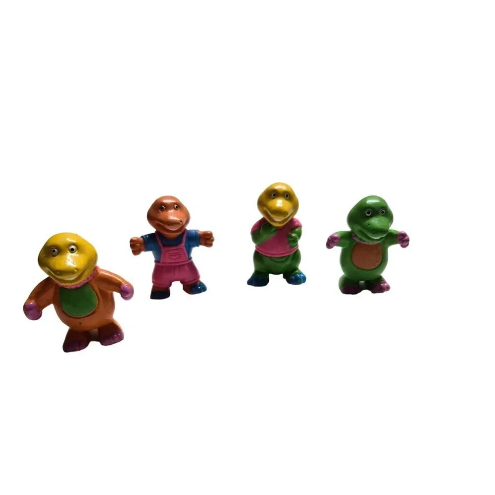 Vintage 1992 Love Dino Gigo‎ Dinosaur Figure Set - Colorful Mini PVC Set of 4